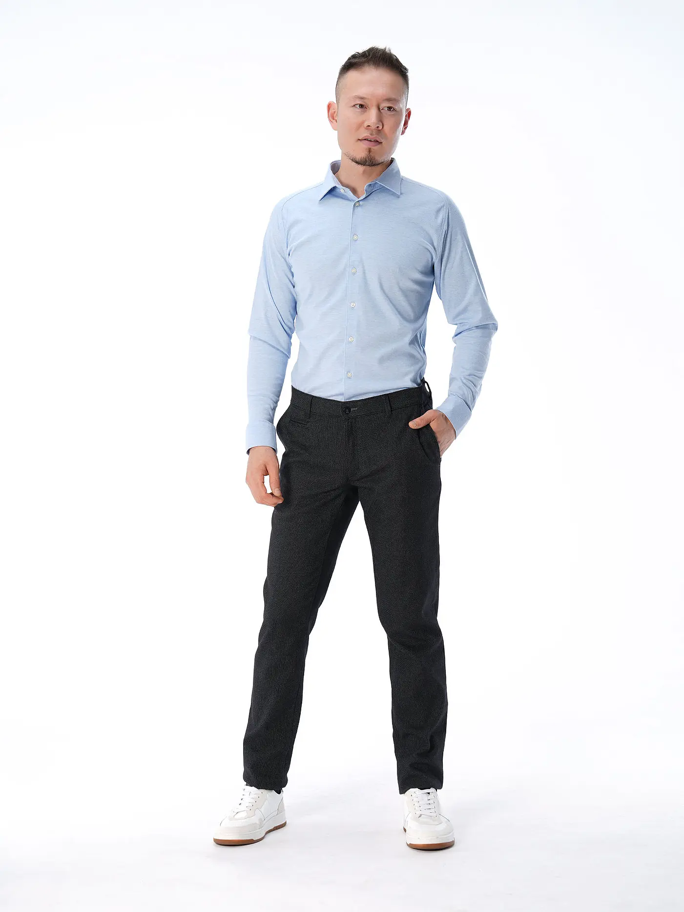 DESOTO | Jerseyhemd Slim Fit | hellblau